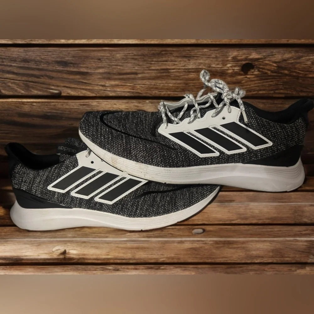 Adidas Black and White Sneakers with Sleek Design